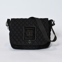 極美品 CHANEL シャネル スポーツライン ショルダーバッグ A33796 10番台 ココマーク ハラコ レザー ナイロン キルティング 中古 4a001159