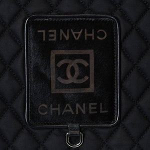 極美品 CHANEL シャネル スポーツライン ショルダーバッグ A33796 10番台 ココマーク ハラコ レザー ナイロン キルティング 中古 4a001159