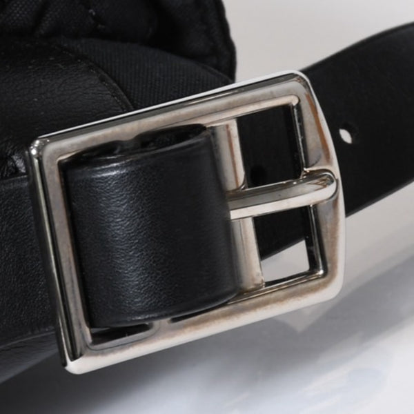 極美品 CHANEL シャネル スポーツライン ショルダーバッグ A33796 10番台 ココマーク ハラコ レザー ナイロン キルティング 中古 4a001159