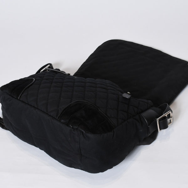 極美品 CHANEL シャネル スポーツライン ショルダーバッグ A33796 10番台 ココマーク ハラコ レザー ナイロン キルティング 中古 4a001159