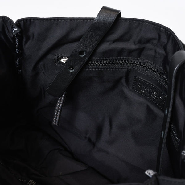 極美品 CHANEL シャネル スポーツライン ショルダーバッグ A33796 10番台 ココマーク ハラコ レザー ナイロン キルティング 中古 4a001159
