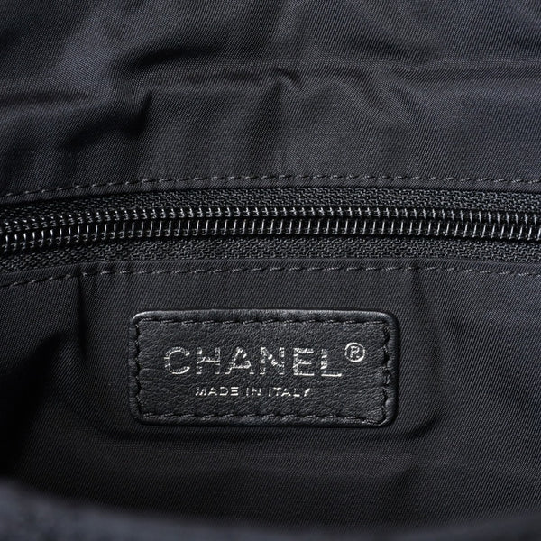 極美品 CHANEL シャネル スポーツライン ショルダーバッグ A33796 10番台 ココマーク ハラコ レザー ナイロン キルティング 中古 4a001159