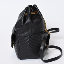 Load image into Gallery viewer, SAINT LAURENT サンローラン ジョー バッグパック 672609 ブラック レザー ゴールド金具 美品 中古 4b013329