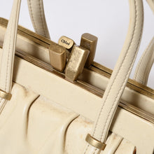 Load image into Gallery viewer, Chloe クロエ ハンドバッグ パディントン ハンドバッグ アイボリー レザー ゴールド金具 美品 中古 4b012444