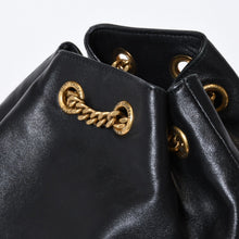 Load image into Gallery viewer, SAINT LAURENT サンローラン ジョー バッグパック 672609 ブラック レザー ゴールド金具 美品 中古 4b013329