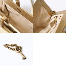 Load image into Gallery viewer, Chloe クロエ ハンドバッグ パディントン ハンドバッグ アイボリー レザー ゴールド金具 美品 中古 4b012444