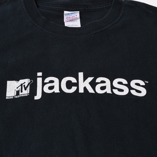 VINTAGE ヴィンテージ 00's jackass ジャッカス 半袖Tシャツ サイズL MTV ブラック 2005年 美品 中古 4b013798