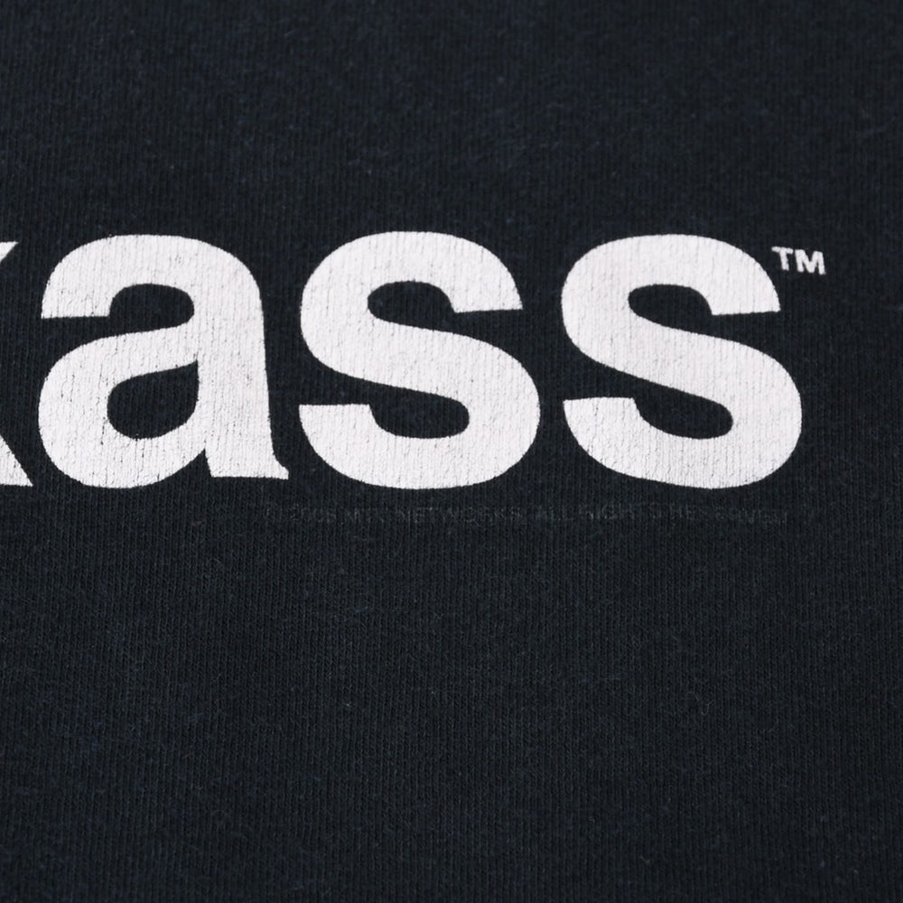 VINTAGE ヴィンテージ 00's jackass ジャッカス 半袖Tシャツ サイズL MTV ブラック 2005年 美品 中古 4b013798