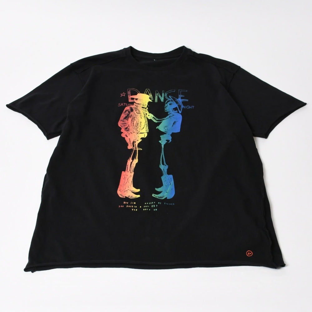 AKA SIX × Fragment Design エーケーエーシックス × フラグメントデザイン TEE 藤原ヒロシ カラーブラック 黒 サイズL 美品 中古 4b012033