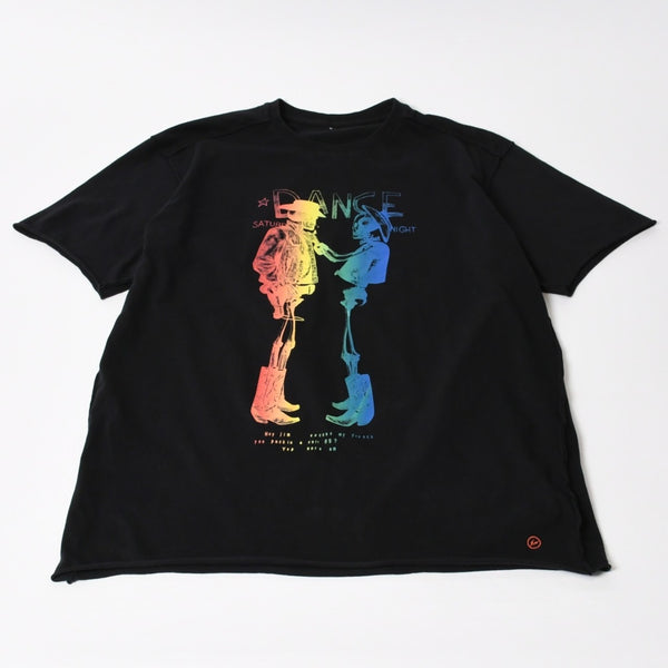 AKA SIX × Fragment Design エーケーエーシックス × フラグメントデザイン TEE 藤原ヒロシ カラーブラック 黒 サイズL 美品 中古 4b012033
