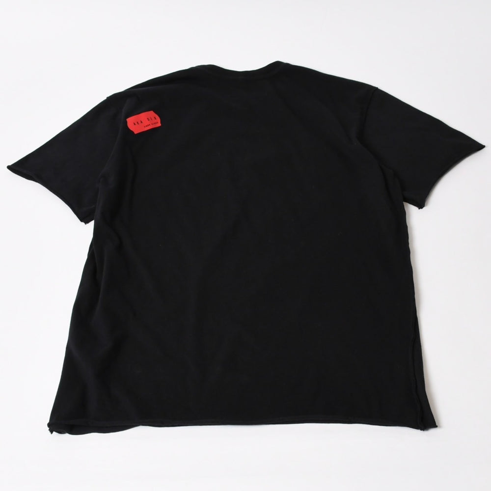 AKA SIX × Fragment Design エーケーエーシックス × フラグメントデザイン TEE 藤原ヒロシ カラーブラック 黒 サイズL 美品 中古 4b012033