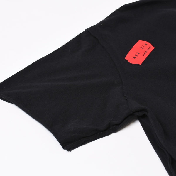 AKA SIX × Fragment Design エーケーエーシックス × フラグメントデザイン TEE 藤原ヒロシ カラーブラック 黒 サイズL 美品 中古 4b012033