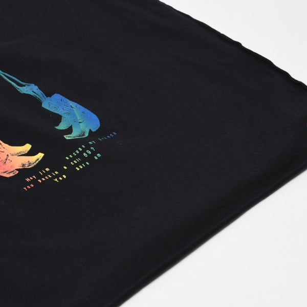 AKA SIX × Fragment Design エーケーエーシックス × フラグメントデザイン TEE 藤原ヒロシ カラーブラック 黒 サイズL 美品 中古 4b012033