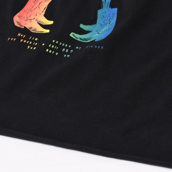 AKA SIX × Fragment Design エーケーエーシックス × フラグメントデザイン TEE 藤原ヒロシ カラーブラック 黒 サイズL 美品 中古 4b012033