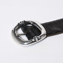 Load image into Gallery viewer, CHROME HEARTS クロムハーツ 1.5 BLT GUNSLINGER 1.5 ガンスリンガー ベルト サイズ32 シルバー925 レザー ブラック 良品 中古 4b013114