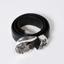 Load image into Gallery viewer, CHROME HEARTS クロムハーツ BLT CLASSIC 3PC クラシック 3PC レザーベルト サイズ32 スターリングシルバー ブラック 美品 中古 4b013117