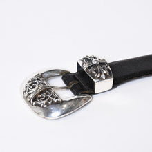 Load image into Gallery viewer, CHROME HEARTS クロムハーツ BLT CLASSIC 3PC クラシック 3PC レザーベルト サイズ32 スターリングシルバー ブラック 美品 中古 4b013117