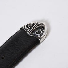 Load image into Gallery viewer, CHROME HEARTS クロムハーツ BLT CLASSIC 3PC クラシック 3PC レザーベルト サイズ32 スターリングシルバー ブラック 美品 中古 4b013117