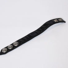 Load image into Gallery viewer, CHROME HEARTS クロムハーツ ブレスレット スターボタン 3BTN/2SNP 3ボタン2スナップ ブラック レザー シルバー925 美品 中古 4b013514