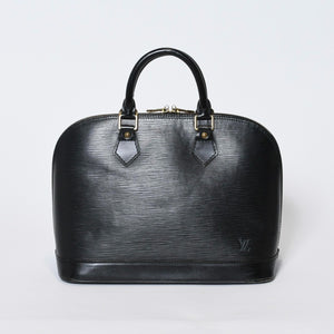 LOUIS VUITTON ルイヴィトン アルマPM ハンドバッグ M52142 エピ レザー ブラック ゴールド金具 美品 中古 4b013410
