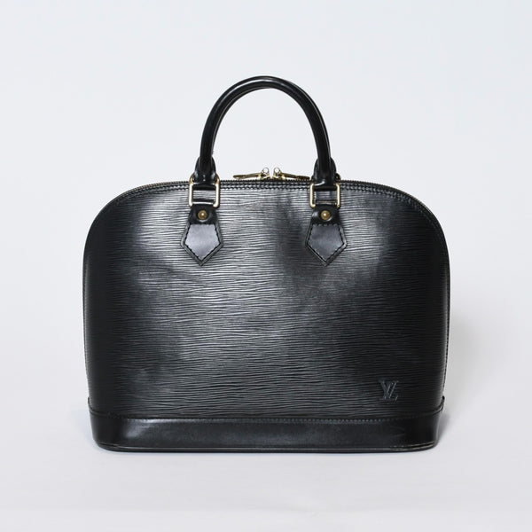 LOUIS VUITTON ルイヴィトン アルマPM ハンドバッグ M52142 エピ レザー ブラック ゴールド金具 美品 中古 4b013410
