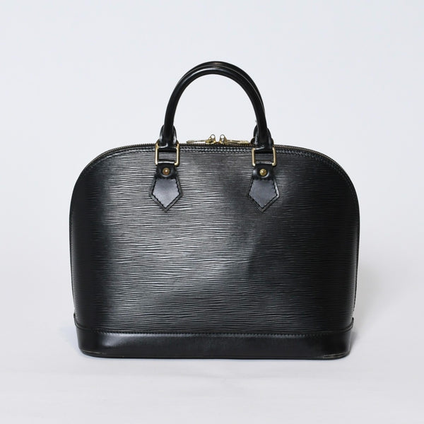 LOUIS VUITTON ルイヴィトン アルマPM ハンドバッグ M52142 エピ レザー ブラック ゴールド金具 美品 中古 4b013410