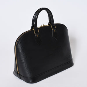LOUIS VUITTON ルイヴィトン アルマPM ハンドバッグ M52142 エピ レザー ブラック ゴールド金具 美品 中古 4b013410