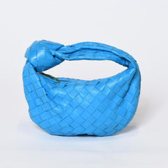 極美品 BOTTEGAVENETA ボッテガヴェネタ MINI JODIE ミニ ジョディ ハンドバッグ 651876 イントレチャート ブルー 中古 4b013572