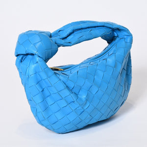 極美品 BOTTEGAVENETA ボッテガヴェネタ MINI JODIE ミニ ジョディ ハンドバッグ 651876 イントレチャート ブルー 中古 4b013572