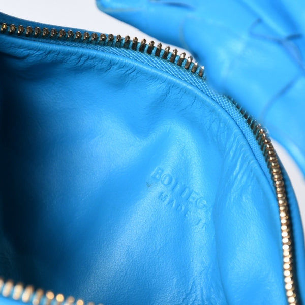 極美品 BOTTEGAVENETA ボッテガヴェネタ MINI JODIE ミニ ジョディ ハンドバッグ 651876 イントレチャート ブルー 中古 4b013572