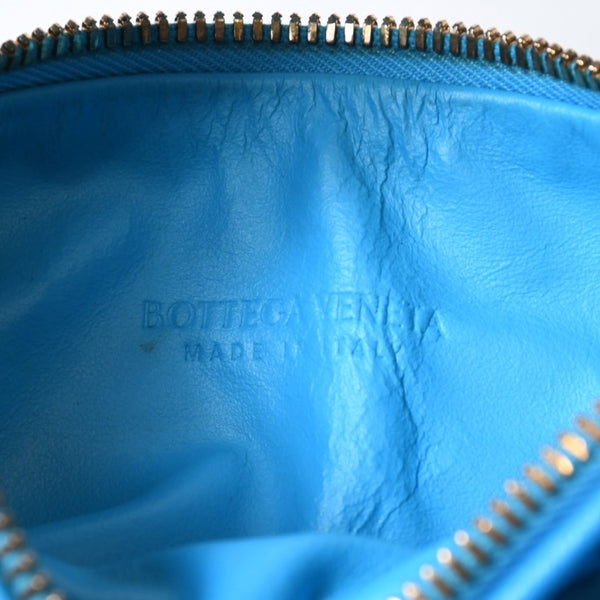極美品 BOTTEGAVENETA ボッテガヴェネタ MINI JODIE ミニ ジョディ ハンドバッグ 651876 イントレチャート ブルー 中古 4b013572
