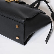 Load image into Gallery viewer, 極美品 SAINT LAURENT サンローラン ベイビー ダウンタウンカバス 2WAYハンドバッグ 635346 ブラック グレインレザー ゴールド金具 中古 4b013209