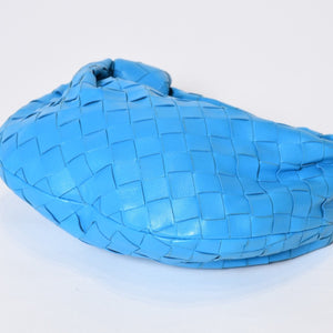 極美品 BOTTEGAVENETA ボッテガヴェネタ MINI JODIE ミニ ジョディ ハンドバッグ 651876 イントレチャート ブルー 中古 4b013572