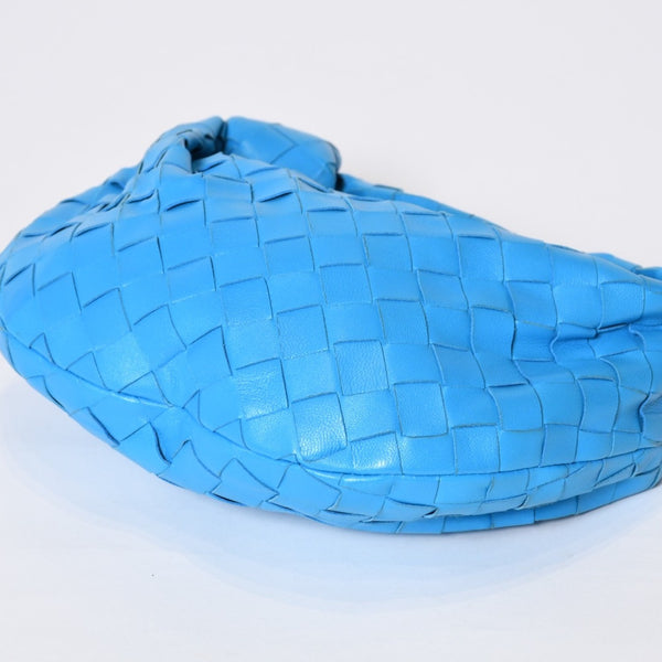 極美品 BOTTEGAVENETA ボッテガヴェネタ MINI JODIE ミニ ジョディ ハンドバッグ 651876 イントレチャート ブルー 中古 4b013572