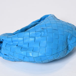 極美品 BOTTEGAVENETA ボッテガヴェネタ MINI JODIE ミニ ジョディ ハンドバッグ 651876 イントレチャート ブルー 中古 4b013572