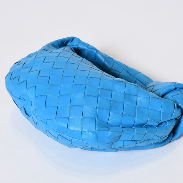 極美品 BOTTEGAVENETA ボッテガヴェネタ MINI JODIE ミニ ジョディ ハンドバッグ 651876 イントレチャート ブルー 中古 4b013572
