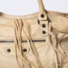 Load image into Gallery viewer, BALENCIAGA バレンシアガ クラシック シティ ハンドバッグ 2WAY 115748 レザー ベージュ ゴールド金具 美品 中古 4b013539