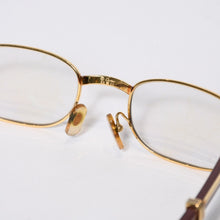 Load image into Gallery viewer, CARTIER カルティエ ウッドテンプル メガネ 50□22 135bブラウン ウッド ゴールド金具 美品 中古 4b013653