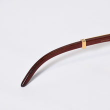 Load image into Gallery viewer, CARTIER カルティエ ウッドテンプル メガネ 50□22 135bブラウン ウッド ゴールド金具 美品 中古 4b013653