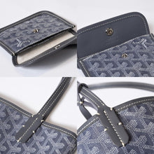 Load image into Gallery viewer, GOYARD ゴヤール Saint Louis Junior サンルイ ジュニア ハンドバッグ PVC 048/180 グレー マーカージュアート 廃盤 美品 中古 4b013542