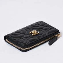 Load image into Gallery viewer, 新品同様品 CHANEL シャネル カメリア コインケース A82334 ブラック キャビアスキン ゴールド金具 中古 4b013442