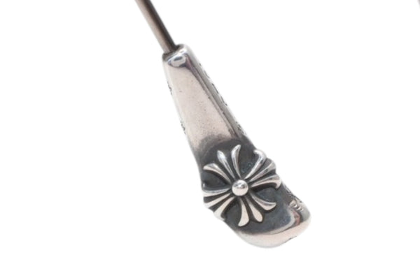 極美品 CHROME HEARTS クロムハーツ BONE PRONE Ⅵ 伊達メガネ アイウェア サイズ49□22-150 CHプラス シルバー925 中古 4b013551