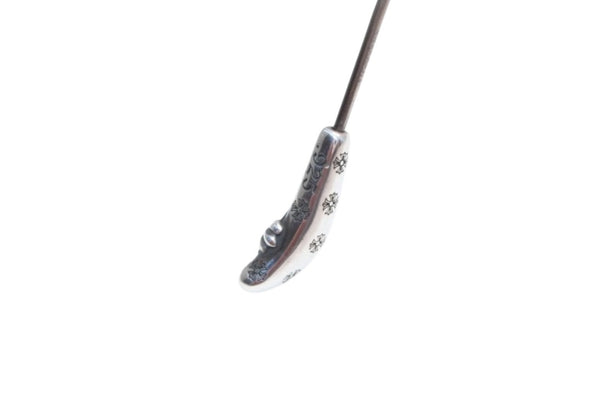 極美品 CHROME HEARTS クロムハーツ BONE PRONE Ⅵ 伊達メガネ アイウェア サイズ49□22-150 CHプラス シルバー925 中古 4b013551
