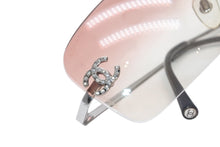画像をギャラリービューアに読み込む, CHANEL シャネル リムレス サングラス アイウェア 4017-D c.124/89 サイズ62□17 120 ココマーク ラインストーン 美品 中古 4b013576