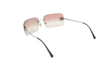 画像をギャラリービューアに読み込む, CHANEL シャネル リムレス サングラス アイウェア 4017-D c.124/89 サイズ62□17 120 ココマーク ラインストーン 美品 中古 4b013576