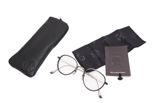 極美品 CHROME HEARTS クロムハーツ BONE PRONE Ⅵ 伊達メガネ アイウェア サイズ49□22-150 CHプラス シルバー925 中古 4b013551