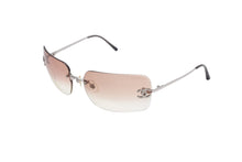 画像をギャラリービューアに読み込む, CHANEL シャネル リムレス サングラス アイウェア 4017-D c.124/89 サイズ62□17 120 ココマーク ラインストーン 美品 中古 4b013576