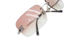 画像をギャラリービューアに読み込む, CHANEL シャネル リムレス サングラス アイウェア 4017-D c.124/89 サイズ62□17 120 ココマーク ラインストーン 美品 中古 4b013576