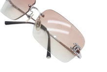 画像をギャラリービューアに読み込む, CHANEL シャネル リムレス サングラス アイウェア 4017-D c.124/89 サイズ62□17 120 ココマーク ラインストーン 美品 中古 4b013576