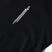 Load image into Gallery viewer, CHROME HEARTS クロムハーツ 長袖Tシャツ ポロシャツ BSフレア サイズS 3CROSS コットン ブラック 美品 中古 4b013534
